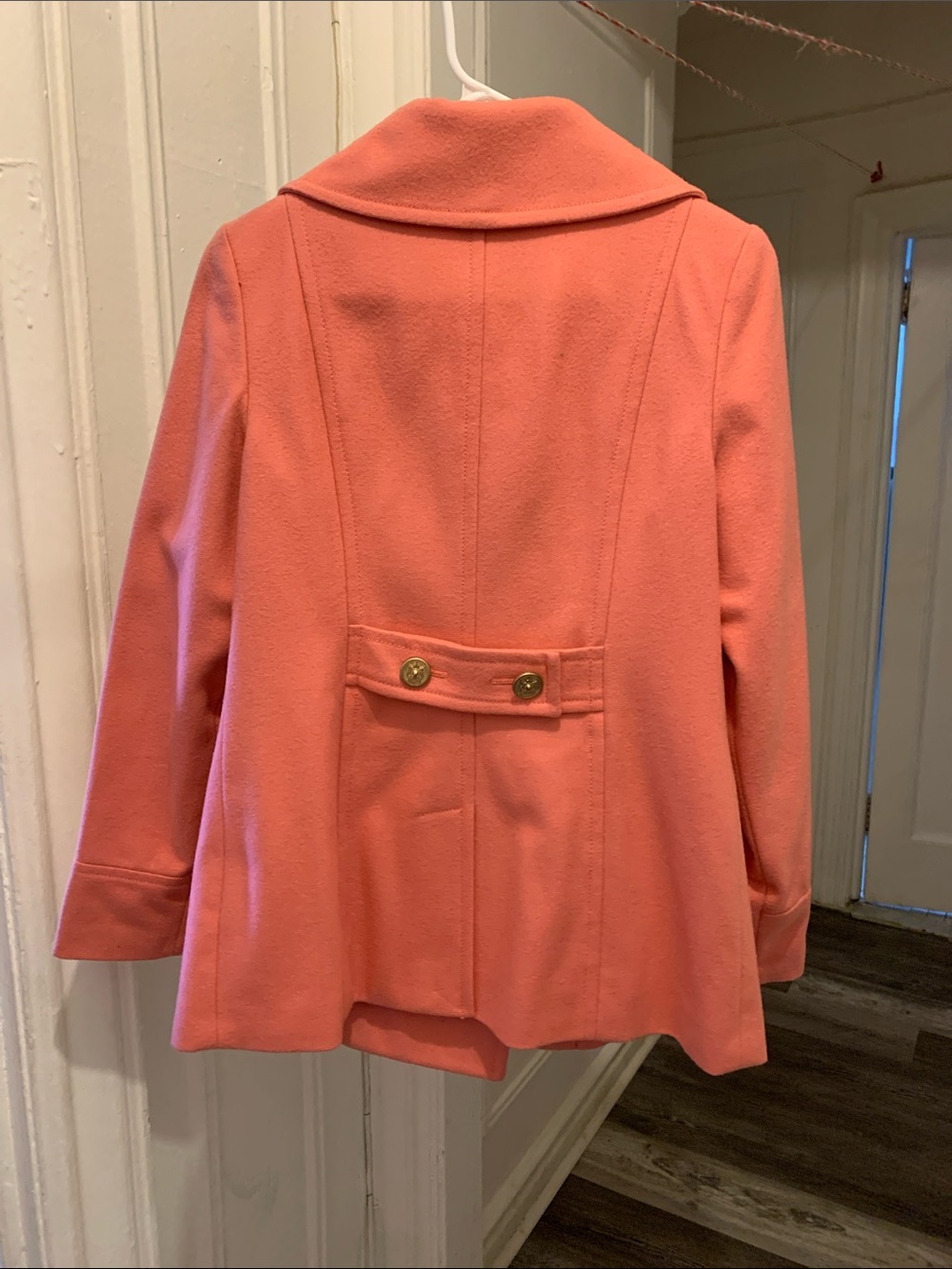 Old Navy Coral Double-Breasted Peacoat - Picture 2 of 8